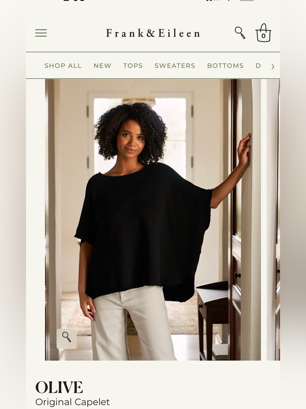 Frank and Eileen Original Capelet - Black - Picture 2 of 2